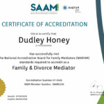 dudley honey SAAM certificate small